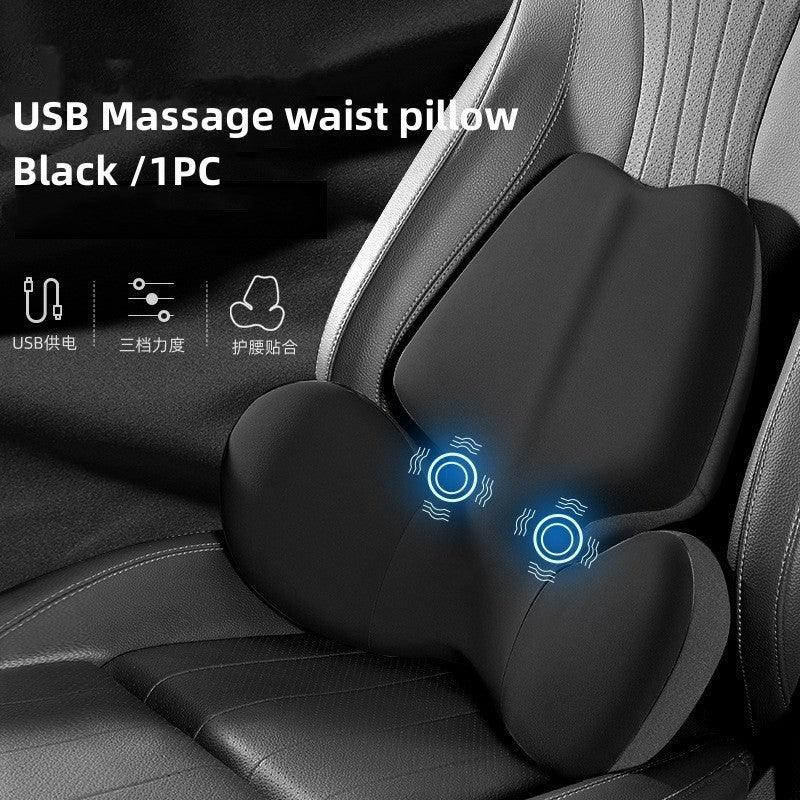 Car Electric Massage Waist Back Cushion Headrest - CalmViva