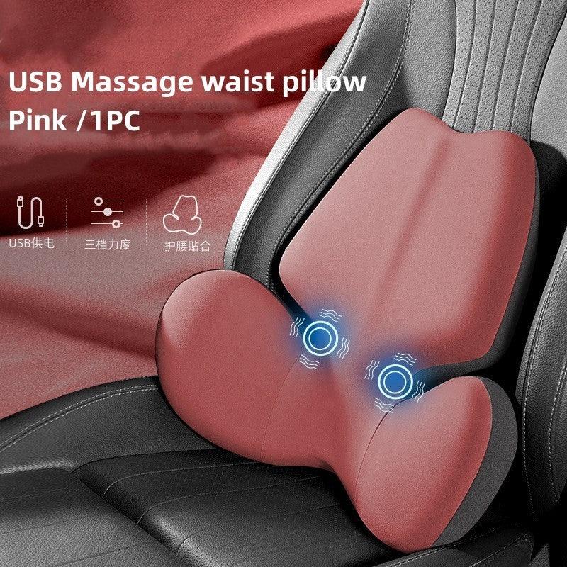 Car Electric Massage Waist Back Cushion Headrest - CalmViva