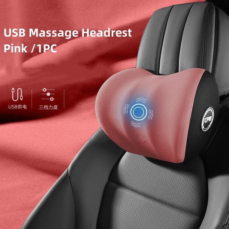 Car Electric Massage Waist Back Cushion Headrest - CalmViva