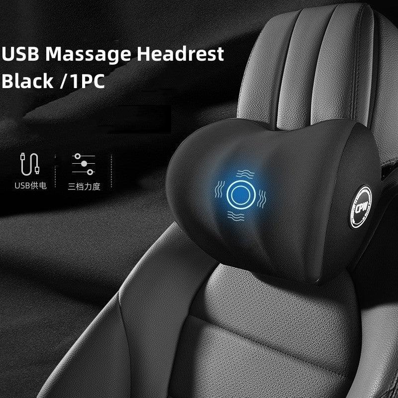 Car Electric Massage Waist Back Cushion Headrest - CalmViva