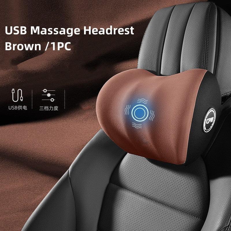 Car Electric Massage Waist Back Cushion Headrest - CalmViva