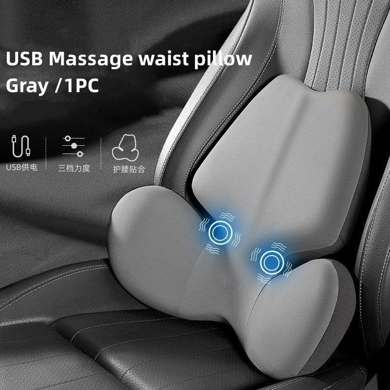 Car Electric Massage Waist Back Cushion Headrest - CalmViva