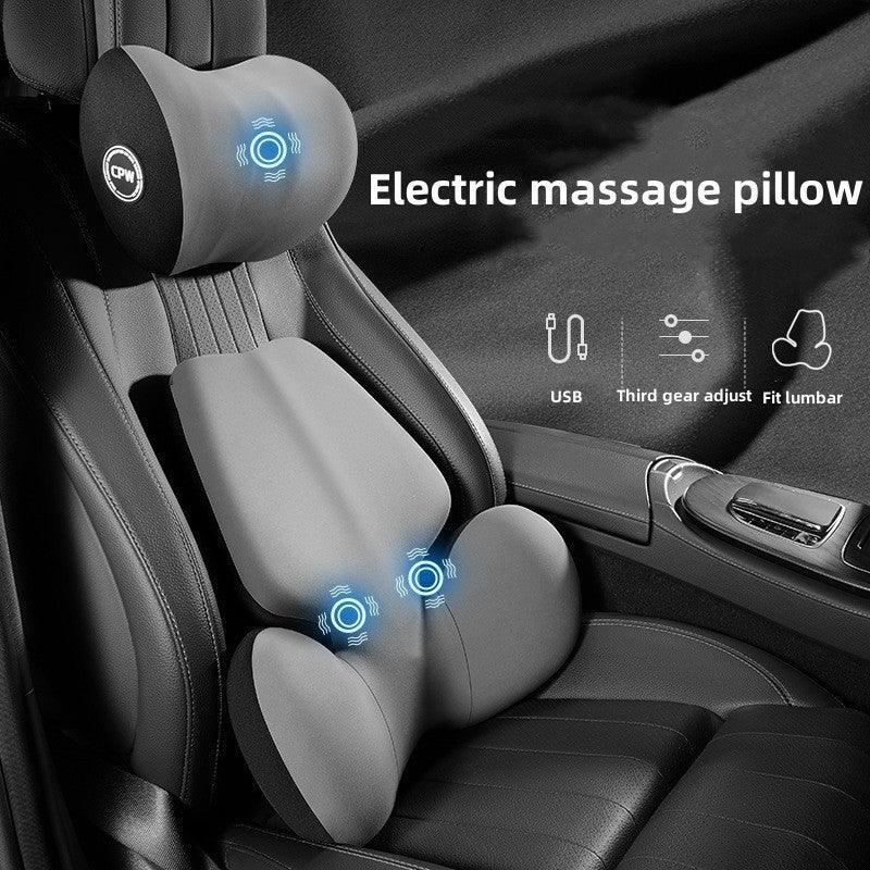 Car Electric Massage Waist Back Cushion Headrest - CalmViva